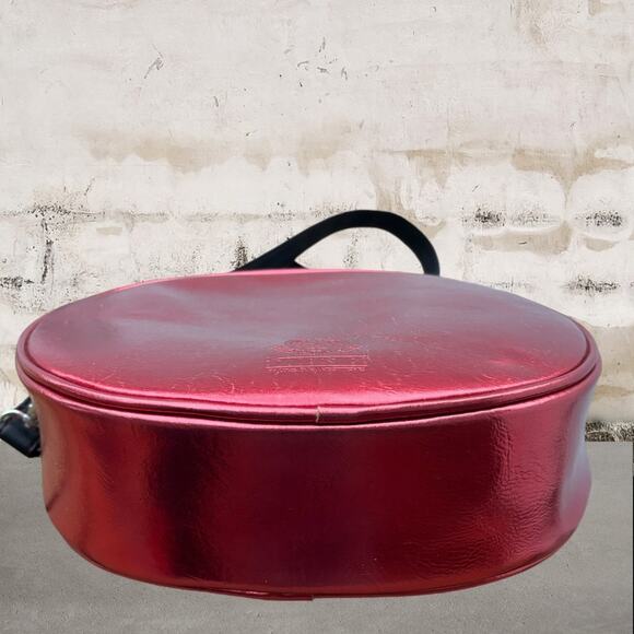 Love Pain and Stitches Pumpkin Kult Metallic Red Crossbody Bag - Picture 7 of 10